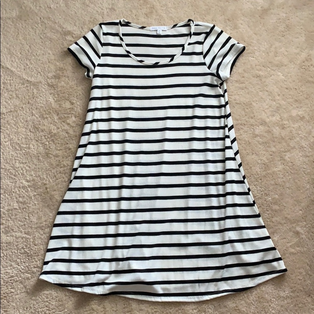 Socialite Black and White Dress